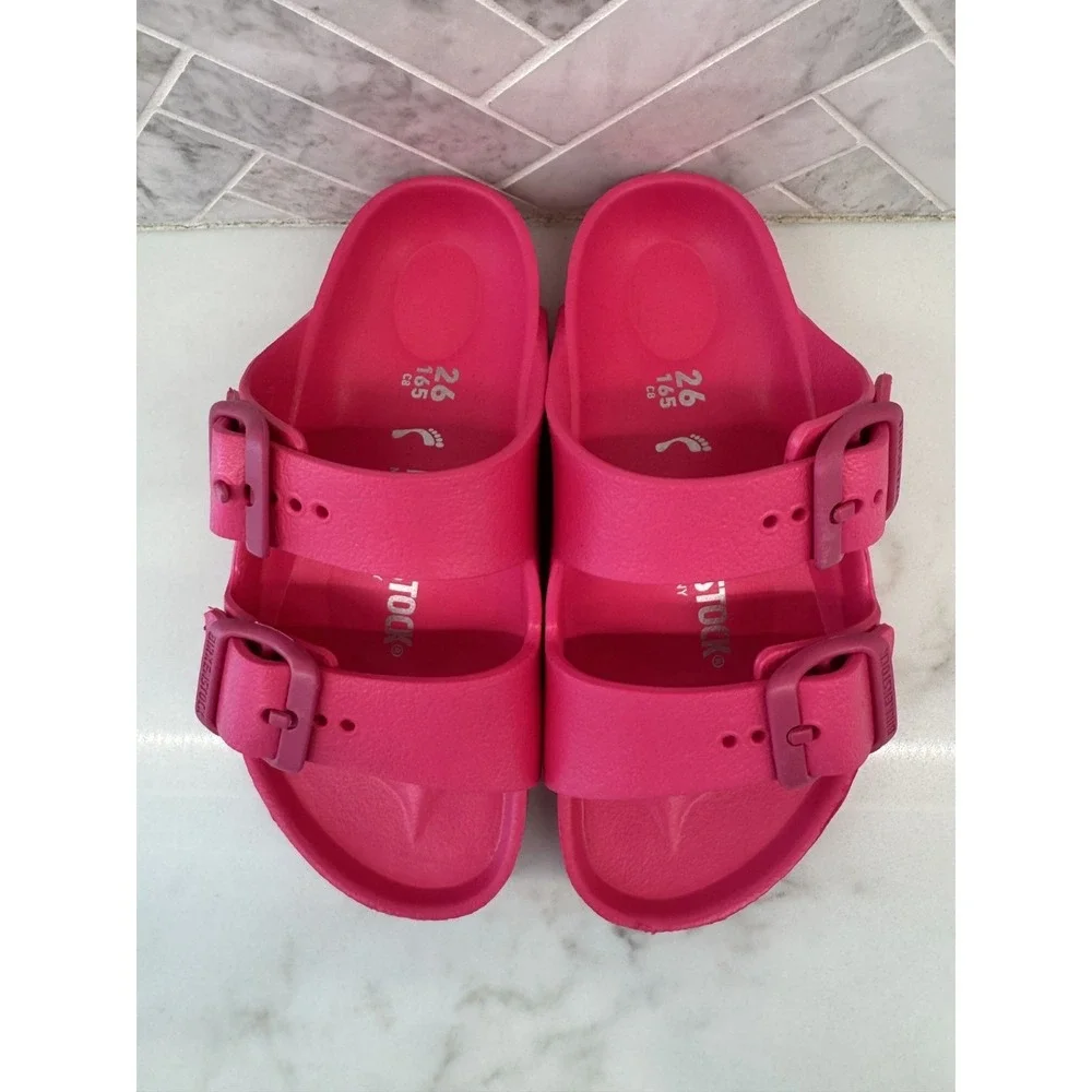 Birkenstock Arizona EVA Sandals Kids Youth Size 8 26‎ Beetroot Purple Slides